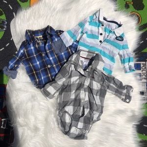 BUNDLE of 3 tops , one has snap closure